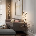 thumbnail image 3 of Mkyiongou Modern LED Spiral Table Lamp Bedside Desk Curved Light Room Decoration Black, 3 of 11