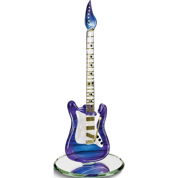 Fashion Purple Haze Guitar Glass Figurine (2.5 X 2.5) Made In China gp1164
