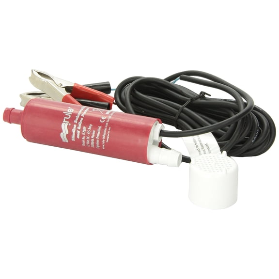 Rule IL280P 12 Volt 280 GPH Inline and Submersible Pump CA2