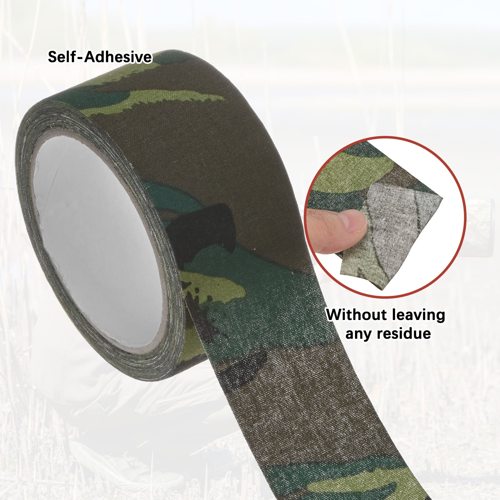 Uxcell 2.0IN x 10.94Yards Camouflage Tape [2PCS] - Self Adhesive Camo Tape for Outdoor Camping & Hunting - [Forest]