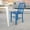 Blue, variant on Emma + Oliver Commercial Grade Yellow Metal Indoor-Outdoor Chair