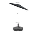 thumbnail image 3 of CorLiving 10ft Wind Resistant Tilting Patio Umbrella with Aluminum & Steel Frame & Round Base, 3 of 7