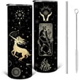 thumbnail image 1 of Vaso de constelación con tapa y pajita, vaso de Sagitario, vaso gótico, taza de constelación, regalos del zodiaco para hombres y mujeres, regalos de constelación, vasos delgados de 20 oz con tapa y, 1 of 6