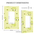thumbnail image 5 of Kll Cute Frog3 Wall Plate,Gloss Finish,Standard Size 1 - 5" X 3", Polycarbonate Thermoplastic,Electric Receptacle Plug Covers, 5 of 8