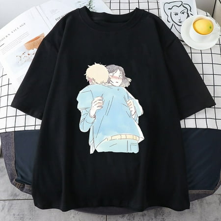 

JHPKJSkip and Loafer Aesthetic Clothes Men 100% Cotton Tee-shirt Printed T-shirt Cartoon Short Sleeve Boys and Girls Blouse Couples