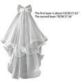 thumbnail image 5 of 2 Tiers Curly Edge Girls Communion Veil with Comb Wedding Veil for Flower Girl, 5 of 10