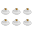 thumbnail image 1 of Portalámparas E27 220V Base Casquillo Bombilla Redonda para Pasillo Casa Color Blanco 6 Uds., 1 of 8