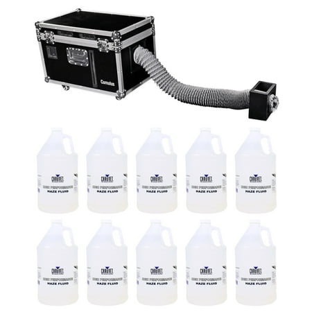 Chauvet DJ CUMULUS Fog Machine Pro DMX Fogger w/ Road Case + (10) Gallons Fluid