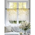 thumbnail image 4 of Yellow Polka Dot Sheer Curtains for Living Room Bedroom, Light-filtering Sheer Curtain, Watercolor Yellow Gradient LigRod Pocket Voile Window Treatment Drapes, 52’’Wx54’’L, 2 Panels Set, 4 of 7