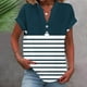 thumbnail image 2 of Vestidos Casuales Para Mujer, Blusas De Mujer De Moda Camiseta informal de manga corta con cuello en V y botones para mujer, 2 of 5
