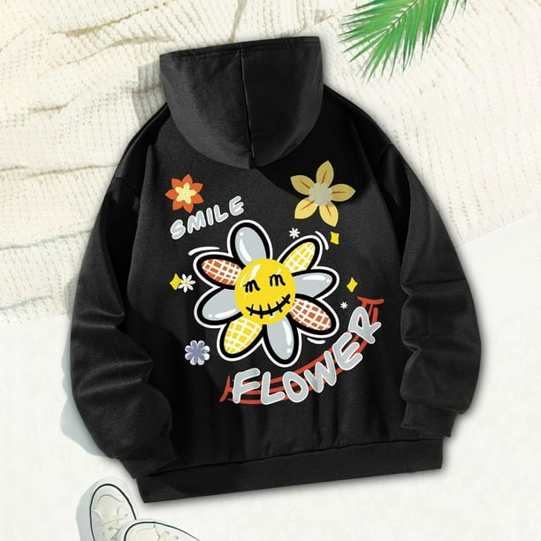 Sudadera con capucha informal con cordon sudadera con capucha estampada a la moda para hombres y mujeres suave a la moda XL Walmart en linea