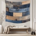 thumbnail image 5 of Navy Blue Brown Wood Large Tapestry for Bedroom Wall Hanging Tapestry, Farmhouse Vintage Wooden Ceiling Backdrop Tapestries Poster Blanket Wall Decor for Teens Room Living Room Dorm 85" x 90", 5 of 8