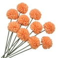 thumbnail image 6 of MINKUROW Artificial Flowers Chrysanthemum Ball Flowers 10pcs Bouquet Present for Important People Glorious Moral for Home Office Coffee House Deco Parties and Wedding(Orange), 6 of 7