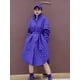 thumbnail image 3 of Chaqueta larga recta de invierno para mujer, abrigo a la moda con cinturón, chaqueta acolchada holgada y cálida, abrigo con patrón de rombos, Tops informales, prendas de vestir, 3 of 4