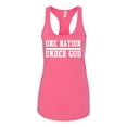 thumbnail image 2 of Wild Bobby One Nation Under God Inspirational/Christian Women Racerback Tank Top, Hot Pink, Large, 2 of 5