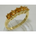 thumbnail image 2 of LBG British Made 18k Yellow Gold Natural Citrine Womens Eternity Ring - 33 size options - Size 7.25, 2 of 8