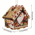 thumbnail image 3 of DIY Christmas Candy House Ornaments Gingerbread House Kit Tabletop Decor Holiday Art Craft Gift for Adults, 3 of 9