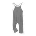 thumbnail image 4 of Lolmot Jumpsuits for Girls Casual Sleeveless Loose Spaghetti Strap Summer Rompers One-Piece Overalls Long Pants with Pockets 5-14 Years, 4 of 7