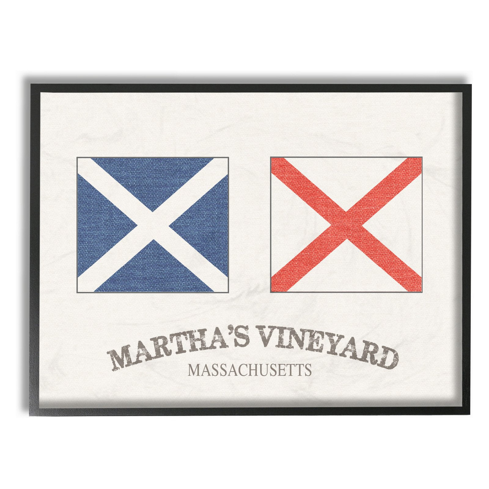 The Stupell Home Decor Collection Marthas Vineyard Nautical Flags
