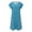 Blue, variant on Womens Shirts Dress Summer Ladies Short Sleeve V Neck Dots Heart Print Dresses Loose Casual Holiday Beach Sundress