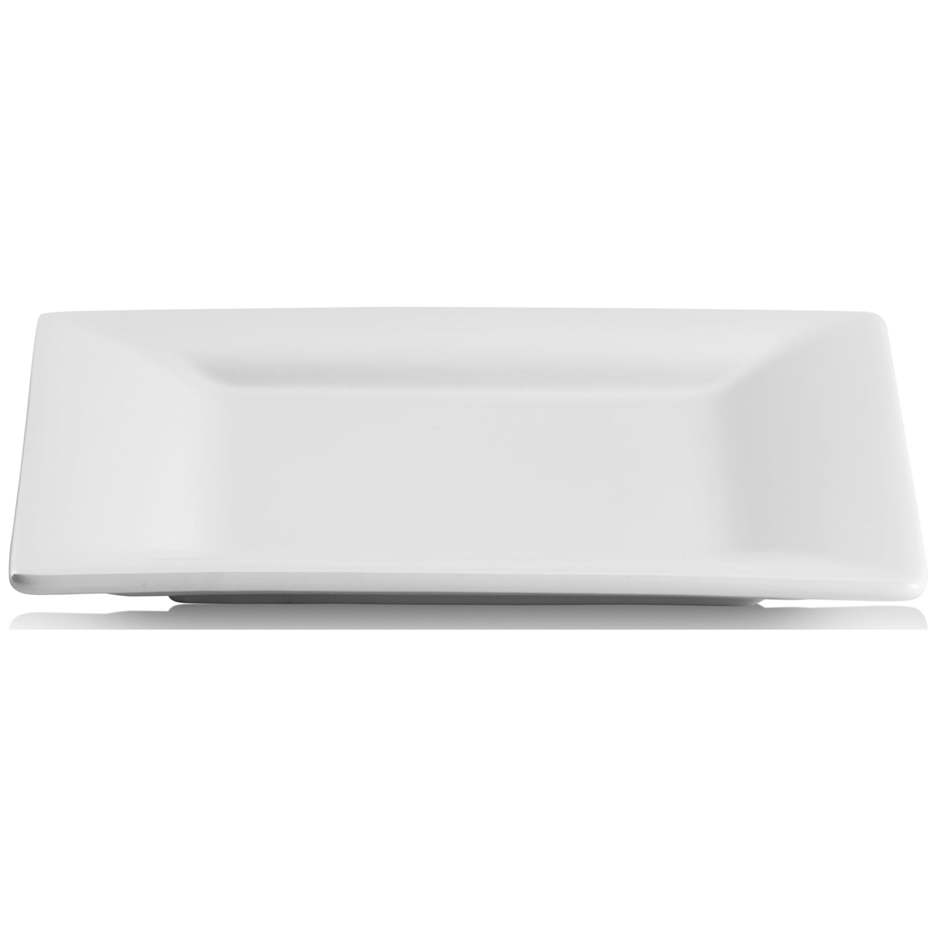 10 Strawberry Street Catering Pack 6" Square Ceramic Appetizer Plates, Set of 12