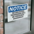 thumbnail image 4 of (2 Pack) No Soliciting Trespassers Will Be Presumed OSHA Notice Sign, 4 of 7