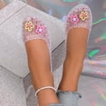 thumbnail image 6 of Women Casual Flat Jelly Sandals Flower Decorations Beach Sandals (White 37), 6 of 8