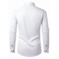 thumbnail image 7 of sogami Men's Button Down Shirt Stretch Long Sleeve Business Casual Dress Shirts White, 7 of 7