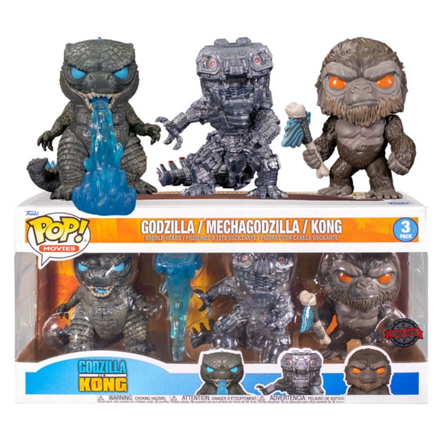 Pop 3 Pack Godzilla / Mechagodzilla / Kong Funko Movies: Godzilla Vs Kong