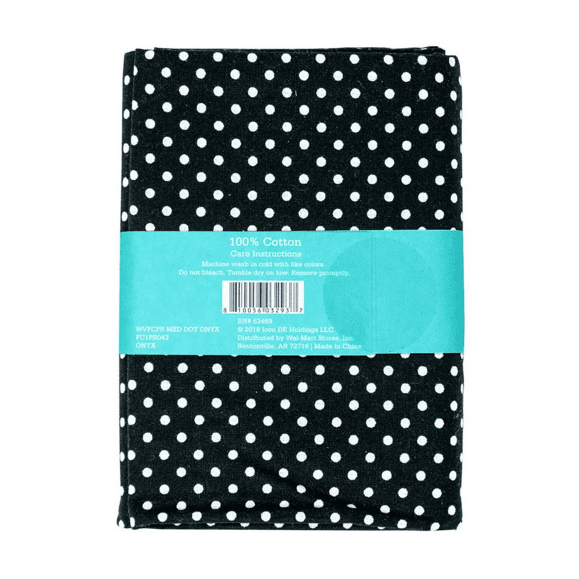 (2 pack) Waverly Inspirations 1 Yard Cut 100% Cotton Prints Fabric Dot Onyx 44" Wide for Quilting & Sewing