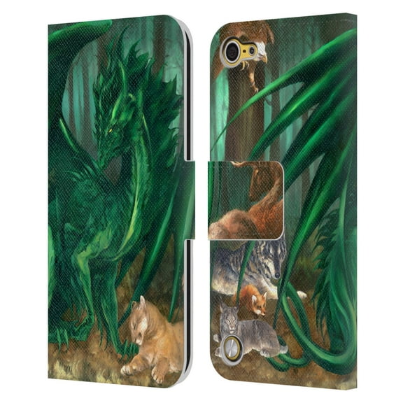 Head Case Designs Officially Licensed Ruth Thompson Dragons Lord of the Forest Leather Book Wallet Case Cover Compatible with Apple iPod Touch 5G 5th Gen