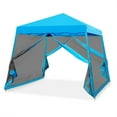 thumbnail image 2 of EAGLE PEAK 10 x 10 ft Slant Leg Pop Up Canopy Tent w/Mosquito Netting(Light Blue), 2 of 6