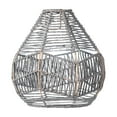 thumbnail image 2 of Pantalla de lámpara tejida a mano, pantalla colgante rústica, cubierta de luz colgante para restaurante, comedor, cocina, dormitorio, decoración del Gris Fernando Pantalla tejida, 2 of 8