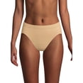 thumbnail image 3 of Bali Comfort Revolution Microfiber Hi-Cut Panty, 3-Pack In the Navy/Hush Pink/Soft Taupe Stripe 6/7 Women's, 3 of 11