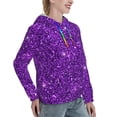thumbnail image 6 of Haiem Purple Glitter for Women's Fashion Hoodies & Sweatshirts with Kangaroo Pocket,Hooded Sweatshirt with Eye-catching Drawstrings-Large, 6 of 7