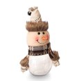 thumbnail image 1 of Tarro de dulces de Navidad para niños, Santa Claus, muñeco de nieve, alce, caja de almacenamiento, muñeco de peluche, botella de plástico de Kits de decoración para fiestas Muñeco de nieve Bewildely HA007864-02, 1 of 6