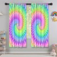thumbnail image 5 of Blackout Kids Curtains,Colorful Tie Dye Pattern Childrens Insulated Curtains Set Of 2,Bedroom Essentials,Toddler Room Decor 42"x63", 5 of 5