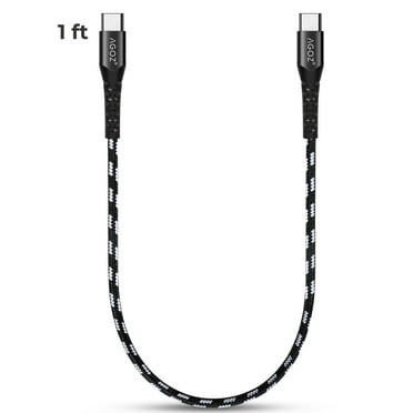 AGOZ 1ft Short USB-C to USB C Cable FAST Charger for Samsung Galaxy Note 20,Note 10, Galaxy S24 S23 S22 S21 S20 A14 A42 A52 A53 A54, Motorola One 5G Ace,Moto G Stylus,Moto G 5G,Google Pixel 9 Pro 8 7a