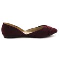 thumbnail image 5 of Ollio Women's Shoe Faux Suede Light Comforts D'Orsay Pointed Toe Braided Ballet Flat F85, 5 of 6