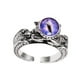 thumbnail image 1 of Jumpingount Anillo con dije de personalidad, diseño Vintage, suministro de joyería de aleación, accesorios a juego, anillos estereoscópicos de bucle Ropa, zapatos y accesorios Miscelánea Violeta Jumpingount AP010671-04B, 1 of 6