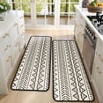 thumbnail image 4 of Kitchen Rugs Sets Of 2,White Geometric Triangle Chevron Pattern Anti Fatigue Kitchen Mat Rugs Non Slip Washable,Decorative Kitchen Floor Mats for Kitchen,Sink,Laundry,17"x47"+17"x47", 4 of 5