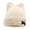 Beige, variant on Cat Ear Plush Knit Beanie for Women, Warm Winter Cap with Embroidery, Stretchy Fit for All Head Sizes and Face Types, Perfect Gift for Cat Lovers,Red
