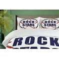 thumbnail image 4 of Ambesonne Grunge Duvet Cover Sets, Rock Stars Murky Vintage, 2-King, Charcoal Grey and Indigo, 4 of 7