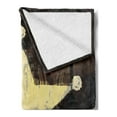 thumbnail image 2 of Western Soft Flannel Fleece Blanket, Southwestern Prehistoric Rustic Wooden Lone Star 5 Point Antiqued Look, Cozy Plush for Indoor and Outdoor Use, 60" x 80", Pale Yellow and Brown, by Ambesonne, 2 of 5
