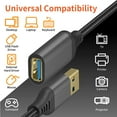 thumbnail image 3 of KOMI Nylon braided USB 3.0 male to female high-speed transmission data cable Computer hard drive camera printer extension cable, 3 of 5