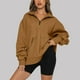 thumbnail image 1 of Puntoco Mujer Moda Casual Cremallera Sólida Turn-Down Collar Manga Larga Sudadera tops Blusa con Bolsillo Puntoco Puntoco-452, 1 of 7