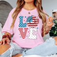 thumbnail image 2 of LOVE Patriotic Shirt | Fourth of July Shirt | Red White and Blue | America T-Shirt, 2 of 3