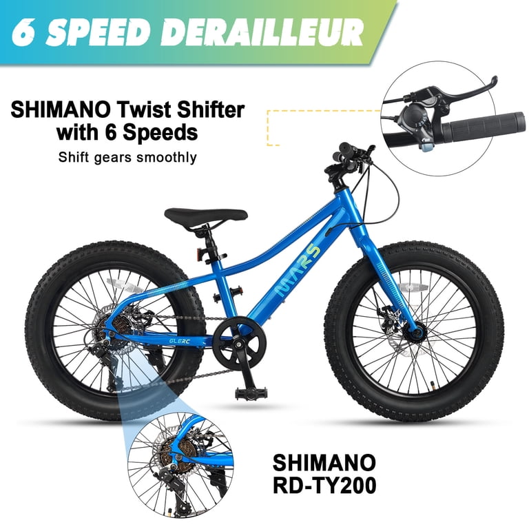 GLEARL 24インチ キッズバイク 青 Glerc Kids Mountain Bike, 24 Inch Fat Tire Bike, Blue - Walmart.com