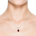 thumbnail image 5 of Angara Natural 1.15 ct Ruby Necklace for Women in Platinum (Size-8x6mm) - July Birthstone Jewelry | Ruby Teardrop Pendant Necklace, 5 of 9
