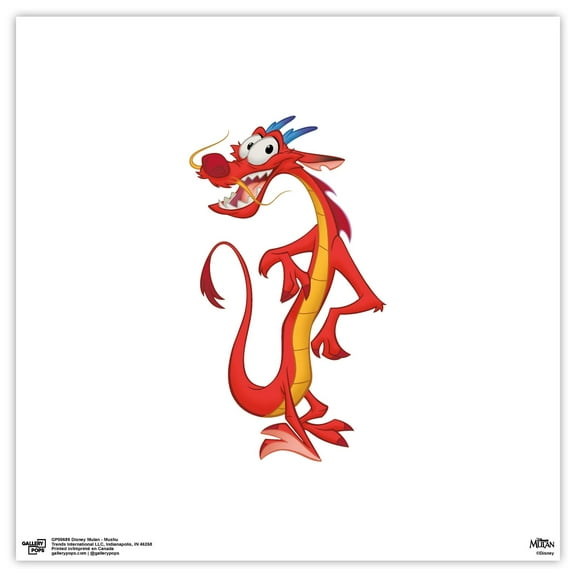 Gallery Pops Disney Mulan - Mushu Wall Art, Unframed Version, 12" x 12"
